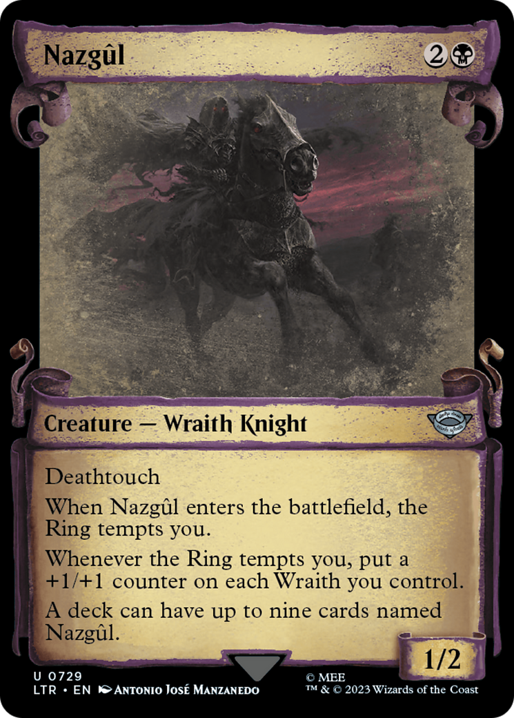 Nazgûl (LTR-729) - The Lord of the Rings: Tales of Middle-earth: (Showcase) Foil - Premium MTG Single from Wizards of the Coast - Just $15.22! Shop now at Game Crave Tournament Store