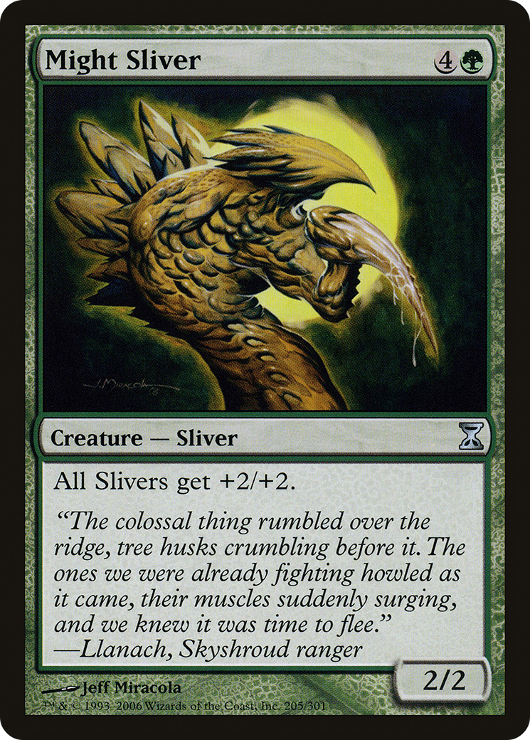 Might Sliver (TSP-205) - Time Spiral Foil - Premium MTG Single from Wizards of the Coast - Just $0.58! Shop now at Game Crave Tournament Store
