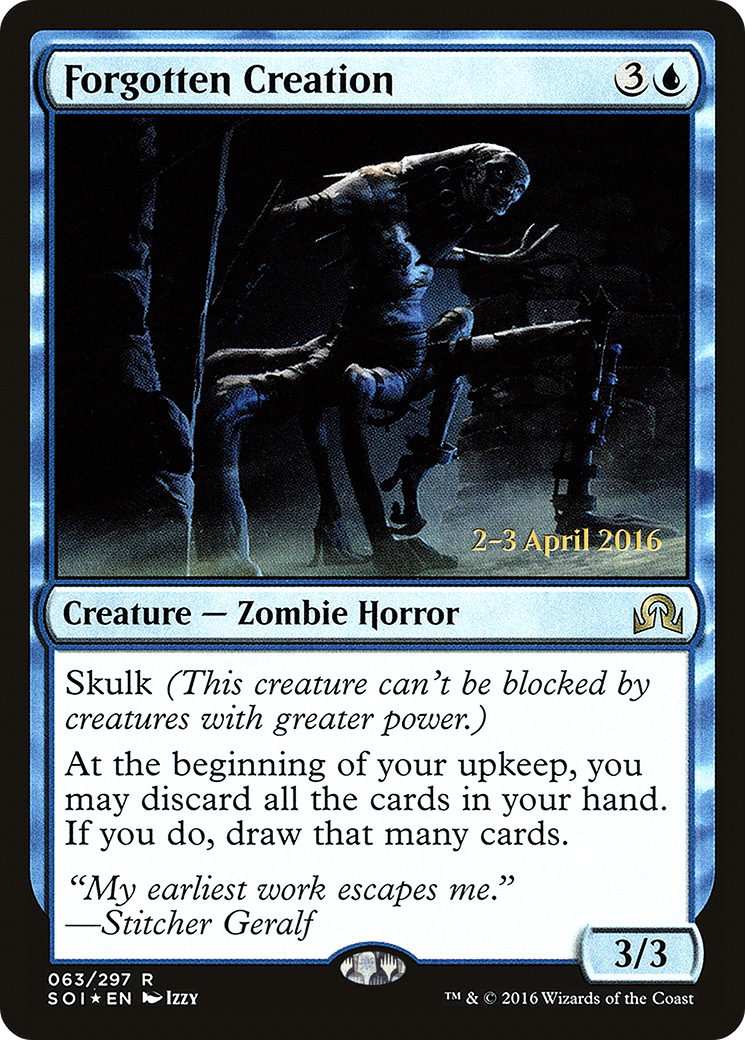 Forgotten Creation (PSOI-63S) - Shadows over Innistrad Promos Foil - Premium MTG Single from Wizards of the Coast - Just $2.30! Shop now at Game Crave Tournament Store