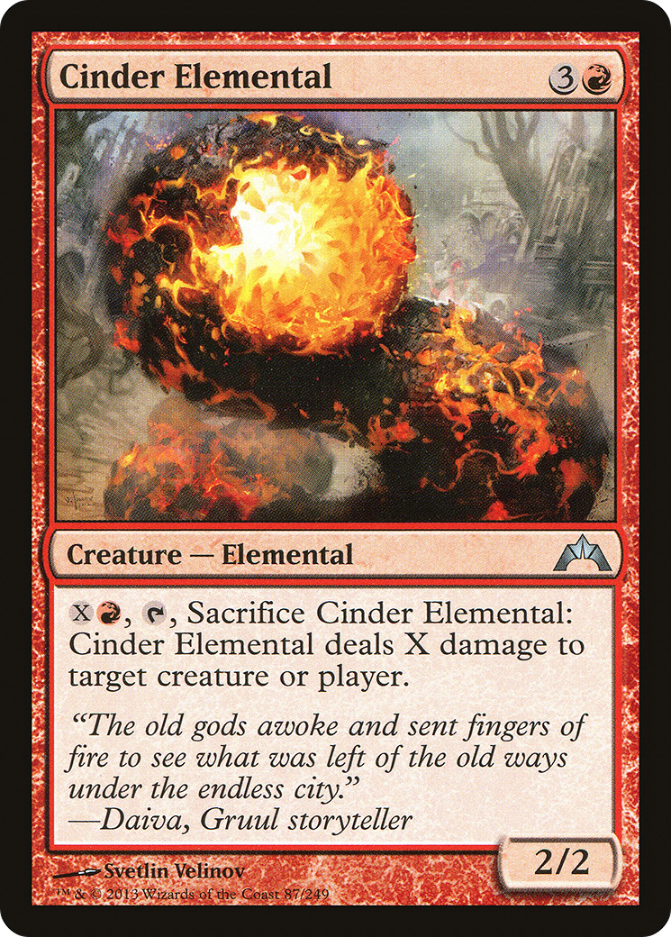 Cinder Elemental (GTC-087) - Gatecrash Foil - Premium MTG Single from Wizards of the Coast - Just $0.08! Shop now at Game Crave Tournament Store