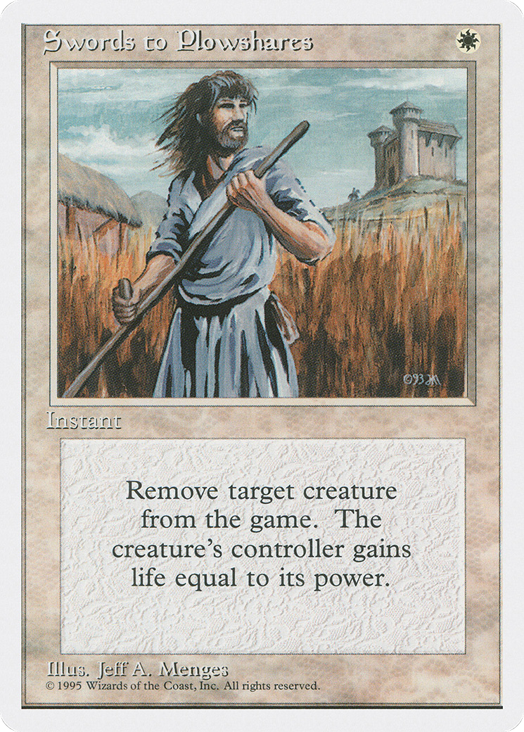 Swords to Plowshares (4ED-052) - Fourth Edition - Premium MTG Single from Wizards of the Coast - Just $0.65! Shop now at Game Crave Tournament Store