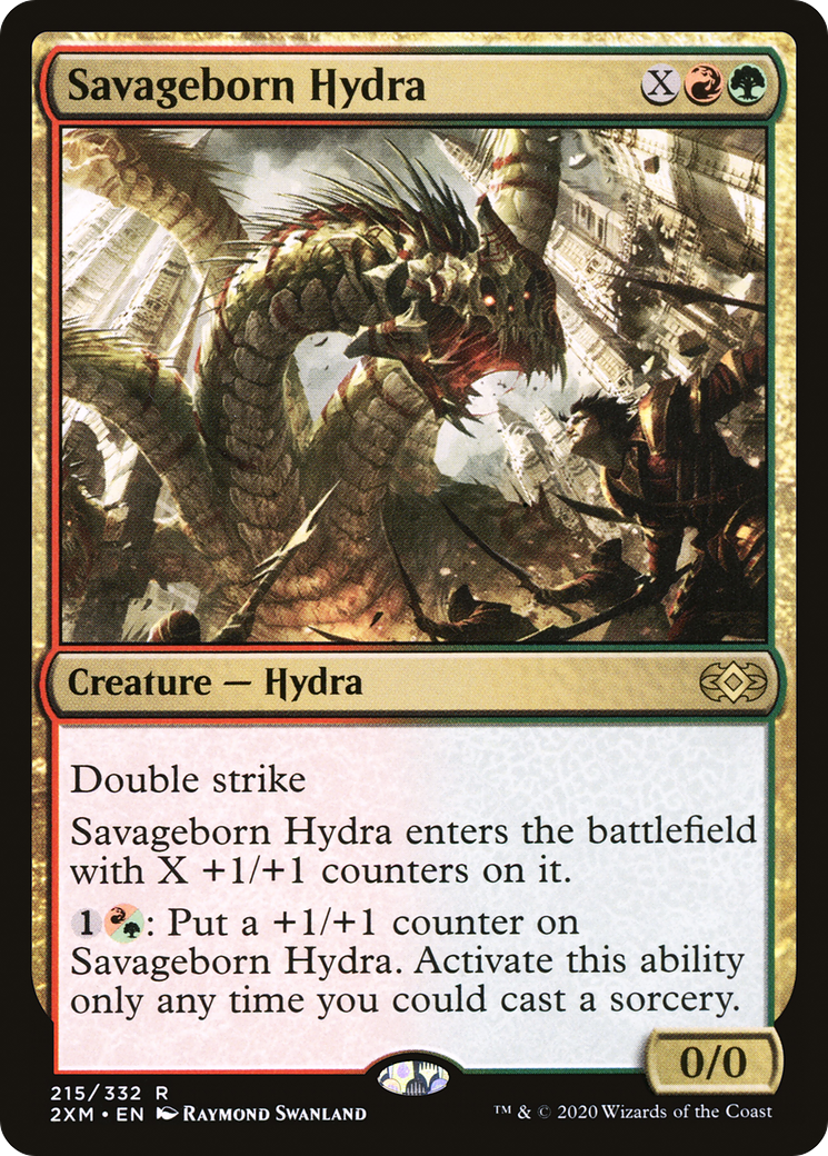 Savageborn Hydra (2XM-215) - Double Masters - Premium MTG Single from Wizards of the Coast - Just $0.39! Shop now at Game Crave Tournament Store
