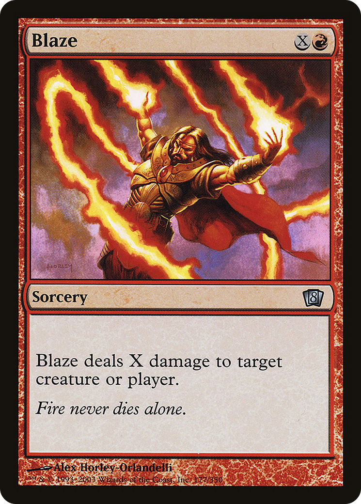 Blaze (8ED-177★) - Eighth Edition Foil - Premium MTG Single from Wizards of the Coast - Just $0.73! Shop now at Game Crave Tournament Store