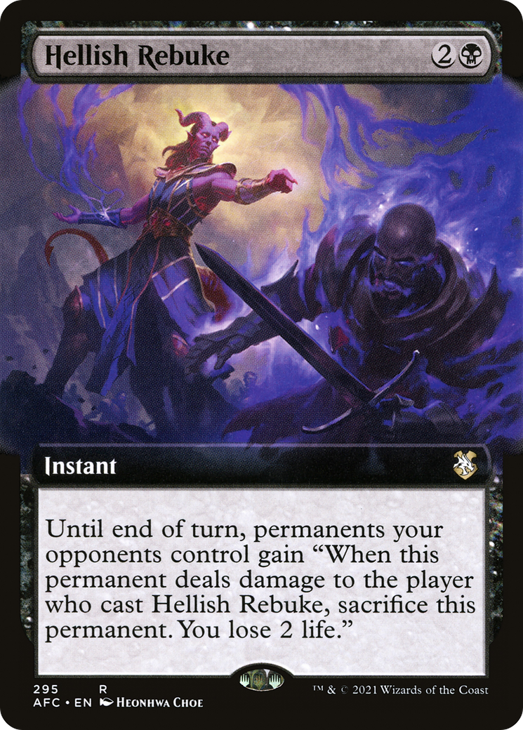 Hellish Rebuke (AFC-295) - Forgotten Realms Commander: (Extended Art) - Premium MTG Single from Wizards of the Coast - Just $1.10! Shop now at Game Crave Tournament Store