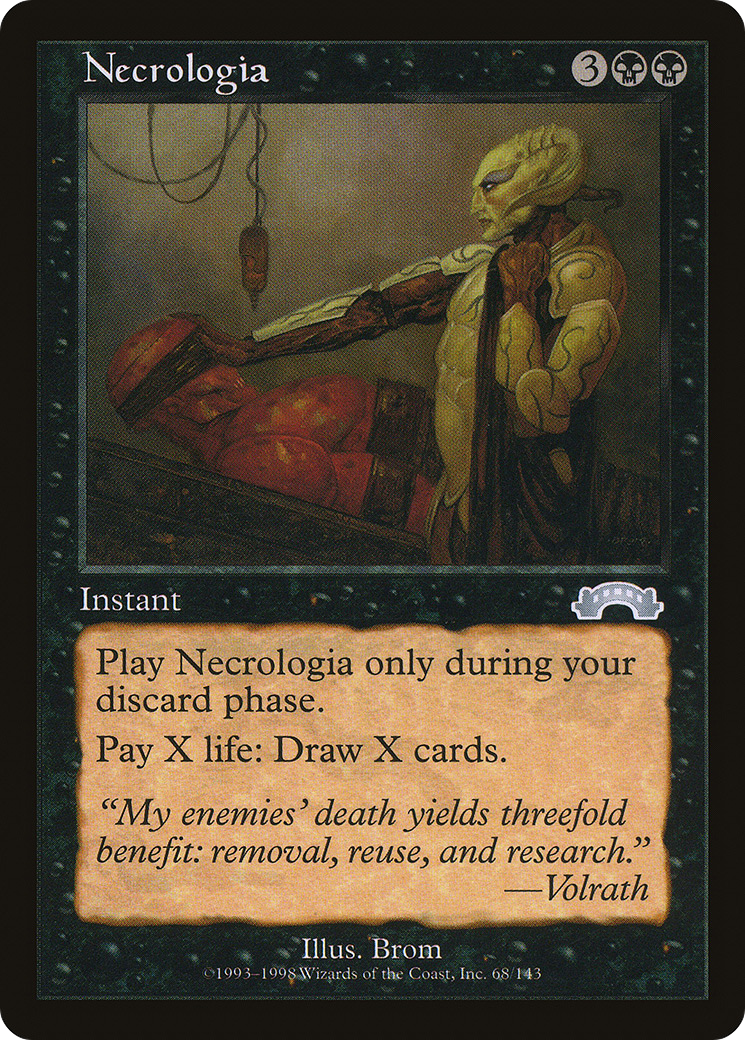 Necrologia (EXO-068) - Exodus - Premium MTG Single from Wizards of the Coast - Just $0.26! Shop now at Game Crave Tournament Store