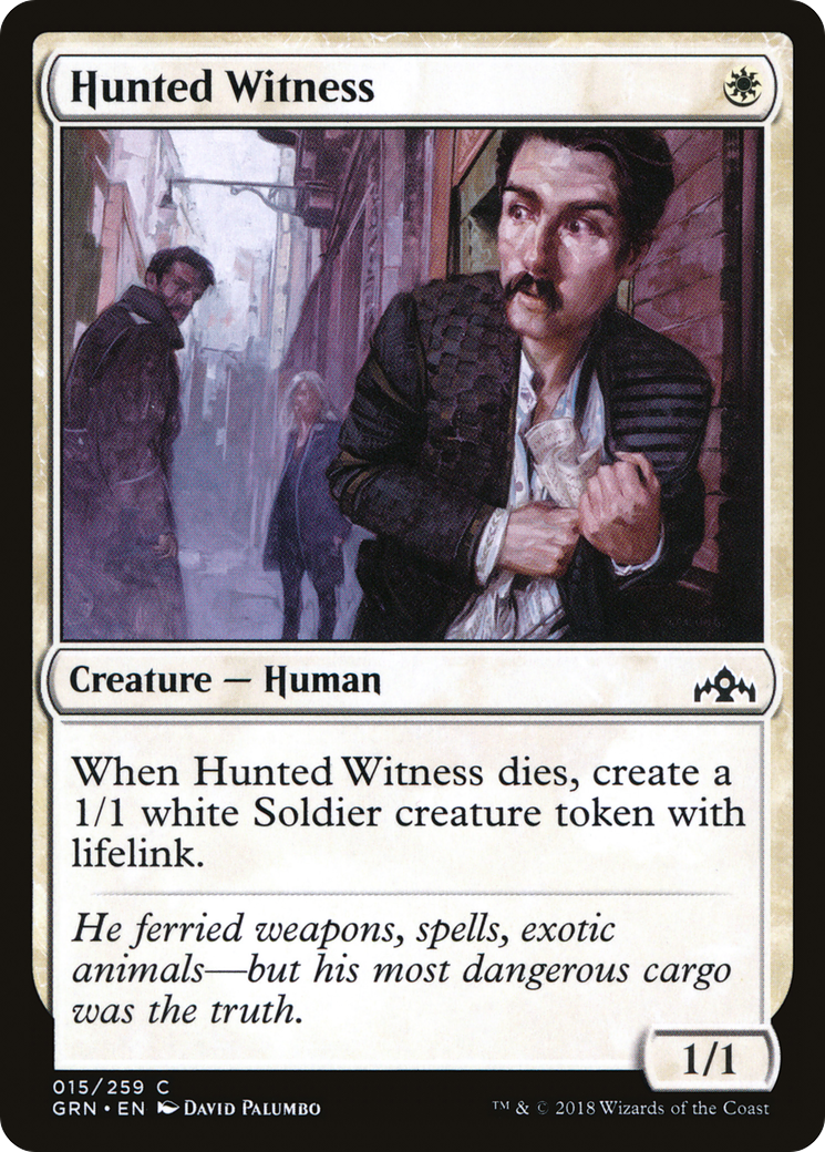Hunted Witness (GRN-015) - Guilds of Ravnica - Premium MTG Single from Wizards of the Coast - Just $0.08! Shop now at Game Crave Tournament Store