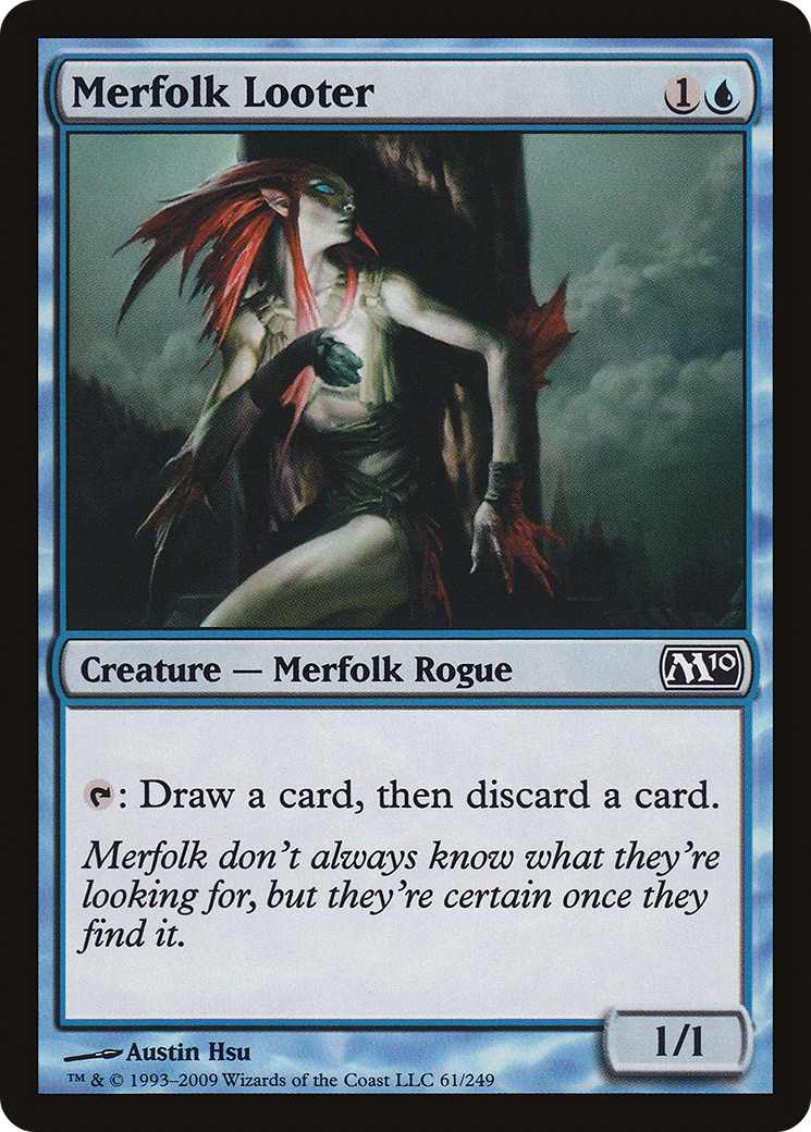 Merfolk Looter (M10-061) - Magic 2010 Foil - Premium MTG Single from Wizards of the Coast - Just $0.18! Shop now at Game Crave Tournament Store