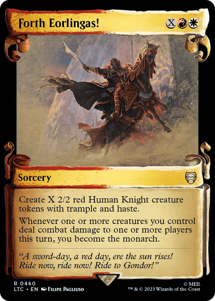 Forth Eorlingas! (LTC-460) - Tales of Middle-earth Commander: (Showcase) - Premium MTG Single from Wizards of the Coast - Just $3.47! Shop now at Game Crave Tournament Store