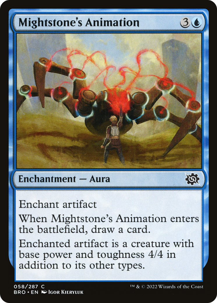 Mightstone's Animation (BRO-058) - The Brothers' War Foil - Premium MTG Single from Wizards of the Coast - Just $0.08! Shop now at Game Crave Tournament Store