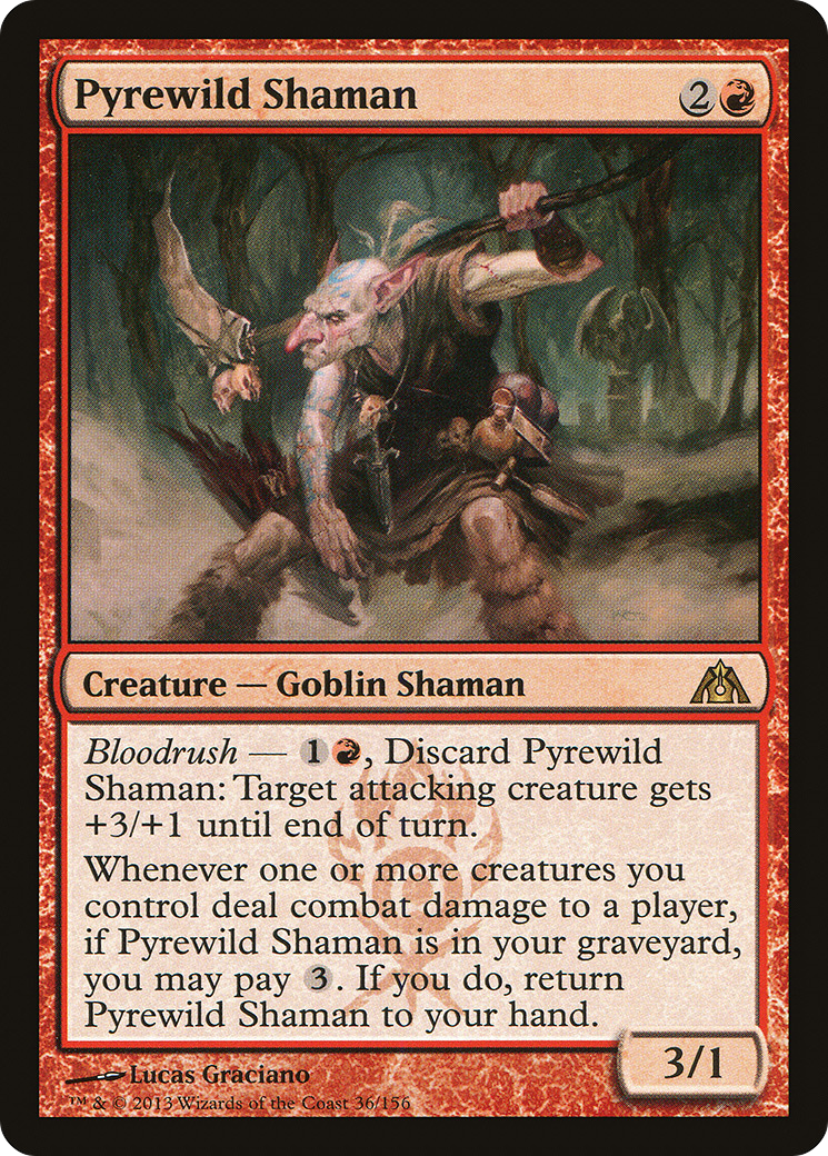 Pyrewild Shaman (DGM-036) - Dragon's Maze Foil - Premium MTG Single from Wizards of the Coast - Just $0.08! Shop now at Game Crave Tournament Store