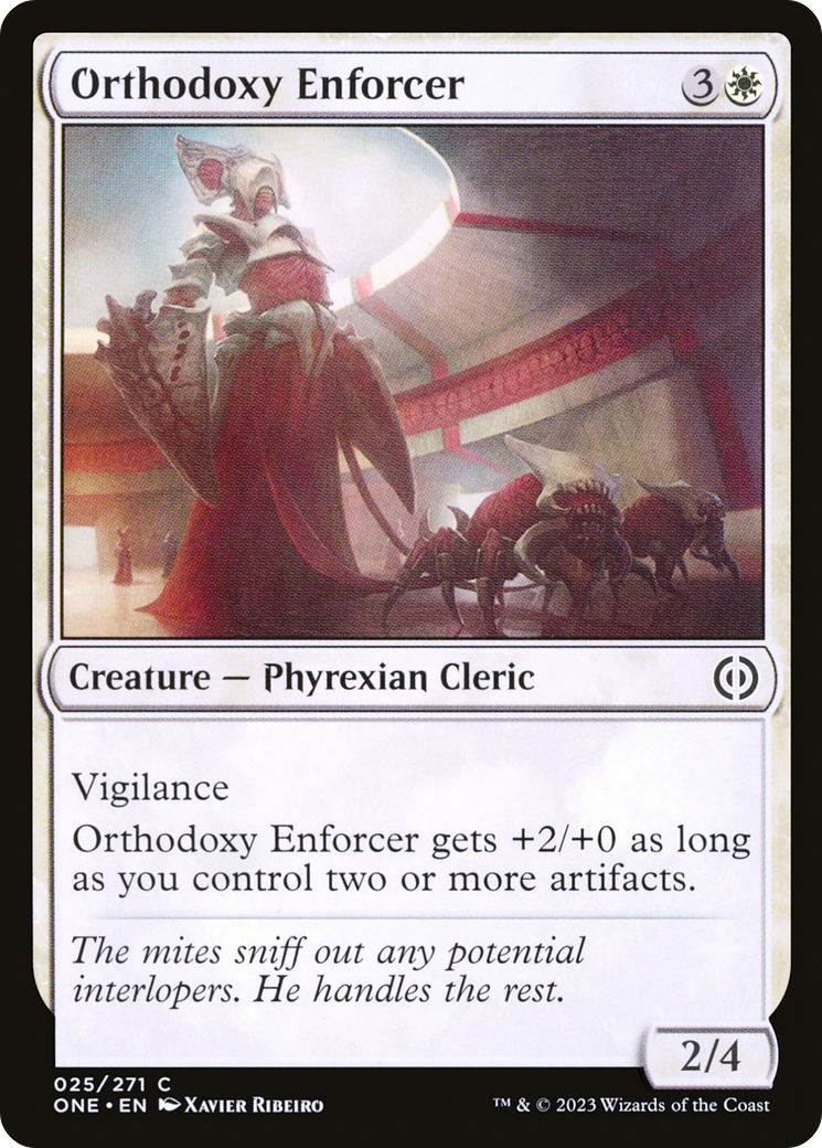 Orthodoxy Enforcer (ONE-025) - Phyrexia: All Will Be One Foil - Premium MTG Single from Wizards of the Coast - Just $0.25! Shop now at Game Crave Tournament Store