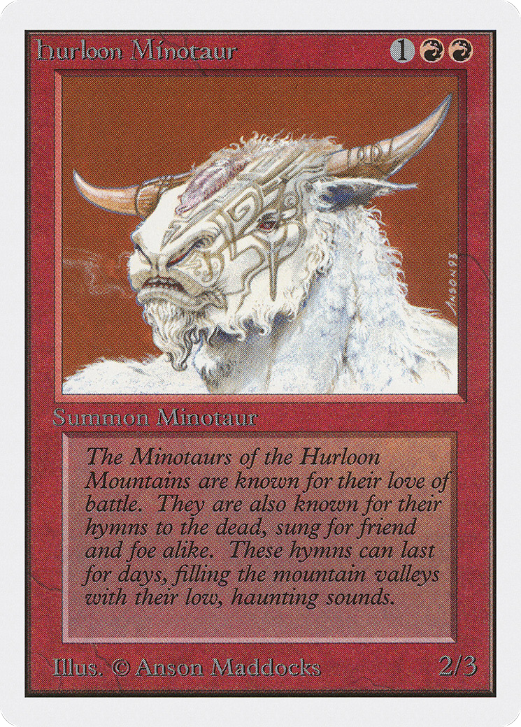 Hurloon Minotaur (2ED-159) - Unlimited Edition - Premium MTG Single from Wizards of the Coast - Just $0.16! Shop now at Game Crave Tournament Store