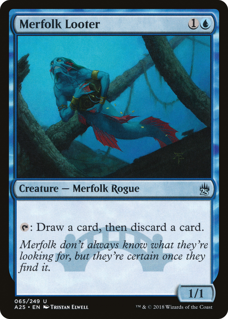 Merfolk Looter (A25-065) - Masters 25 Foil - Premium MTG Single from Wizards of the Coast - Just $0.45! Shop now at Game Crave Tournament Store