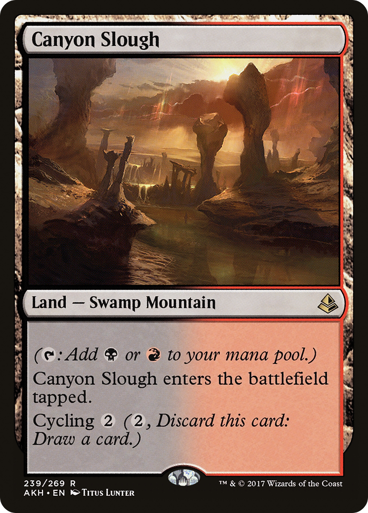 Canyon Slough (AKH-239) - Amonkhet - Premium MTG Single from Wizards of the Coast - Just $0.28! Shop now at Game Crave Tournament Store