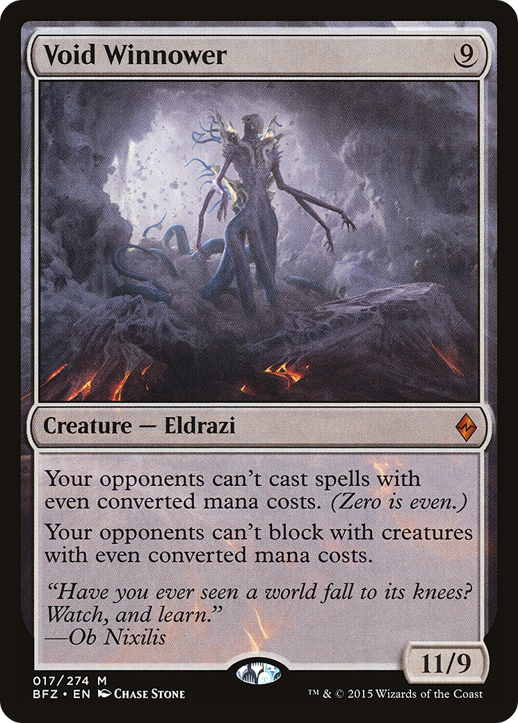 Void Winnower (BFZ-017) - Battle for Zendikar Foil - Premium MTG Single from Wizards of the Coast - Just $45.26! Shop now at Game Crave Tournament Store