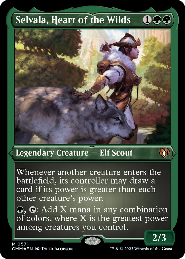 Selvala, Heart of the Wilds (CMM-571) - Commander Masters Etched Foil - Premium MTG Single from Wizards of the Coast - Just $4.99! Shop now at Game Crave Tournament Store
