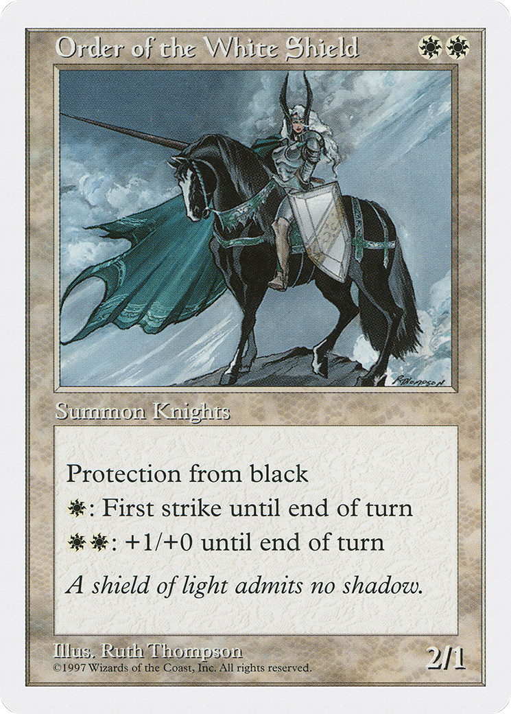 Order of the White Shield (5ED-049) - Fifth Edition - Premium MTG Single from Wizards of the Coast - Just $0.08! Shop now at Game Crave Tournament Store