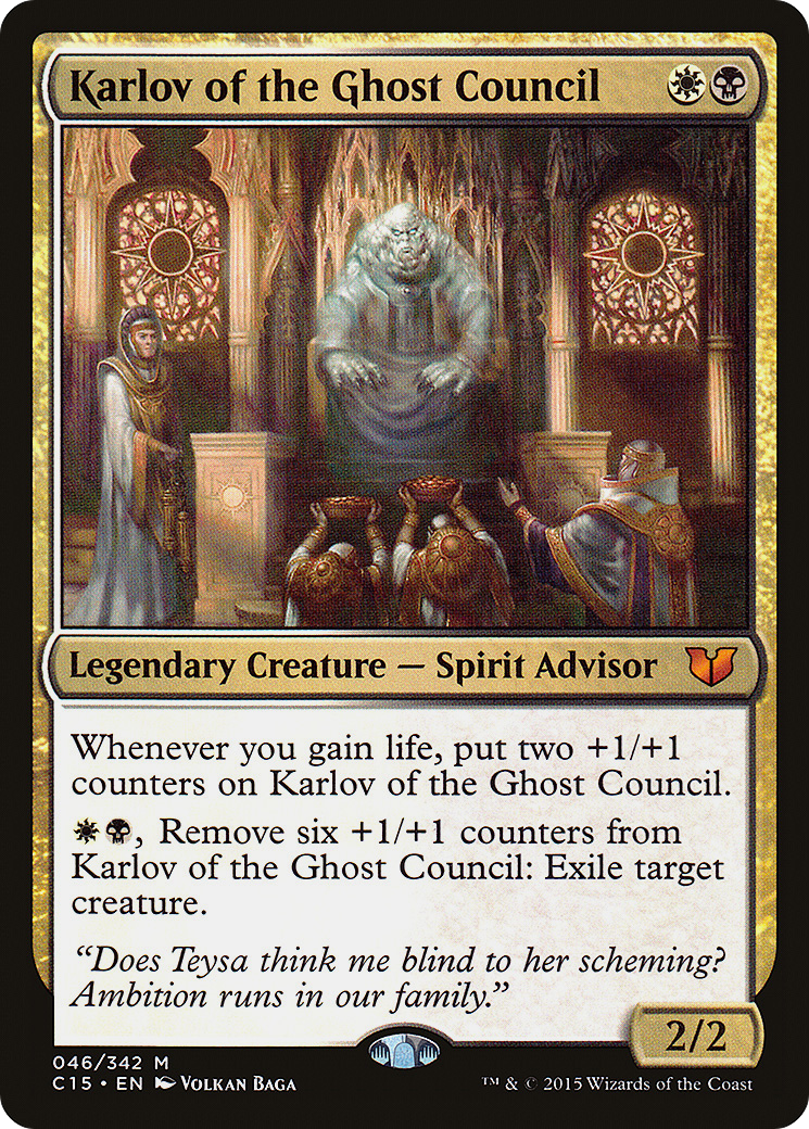 Karlov of the Ghost Council (C15-046) - Commander 2015 - Premium MTG Single from Wizards of the Coast - Just $1.70! Shop now at Game Crave Tournament Store