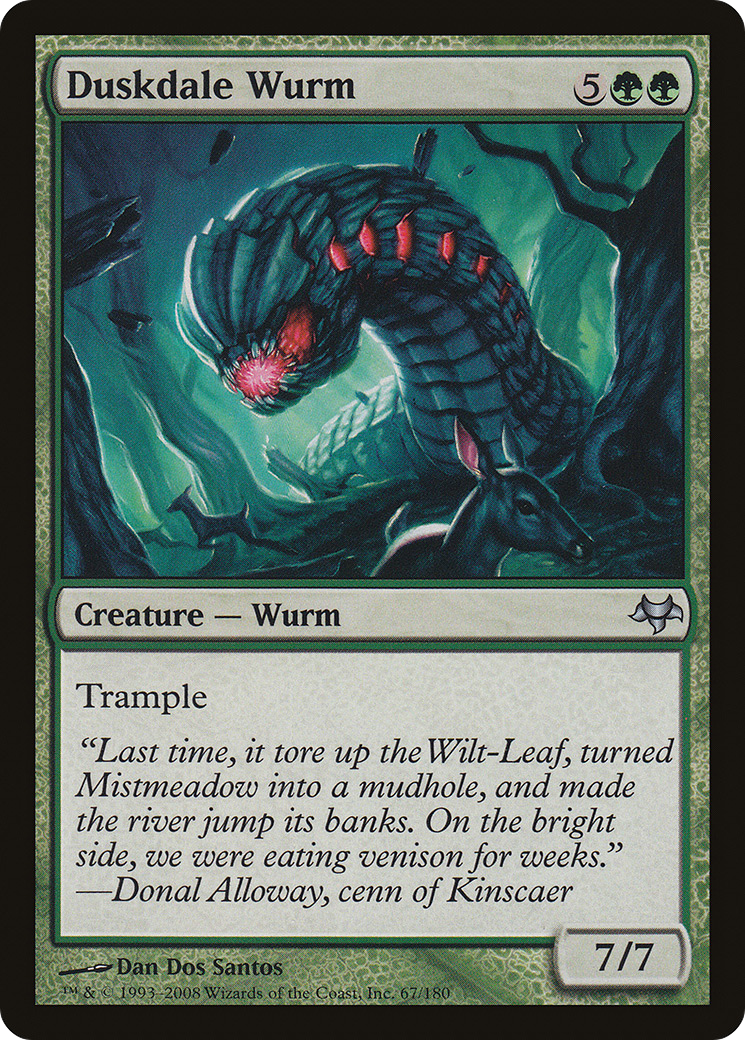 Duskdale Wurm (EVE-067) - Eventide Foil - Premium MTG Single from Wizards of the Coast - Just $0.09! Shop now at Game Crave Tournament Store