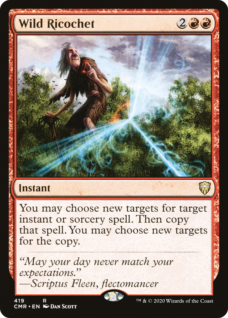 Wild Ricochet (CMR-419) - Commander Legends - Premium MTG Single from Wizards of the Coast - Just $0.08! Shop now at Game Crave Tournament Store