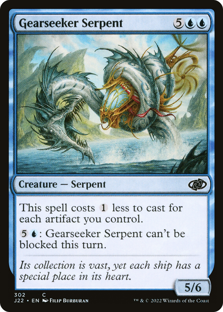 Gearseeker Serpent (J22-302) - Jumpstart 2022 - Premium MTG Single from Wizards of the Coast - Just $0.08! Shop now at Game Crave Tournament Store
