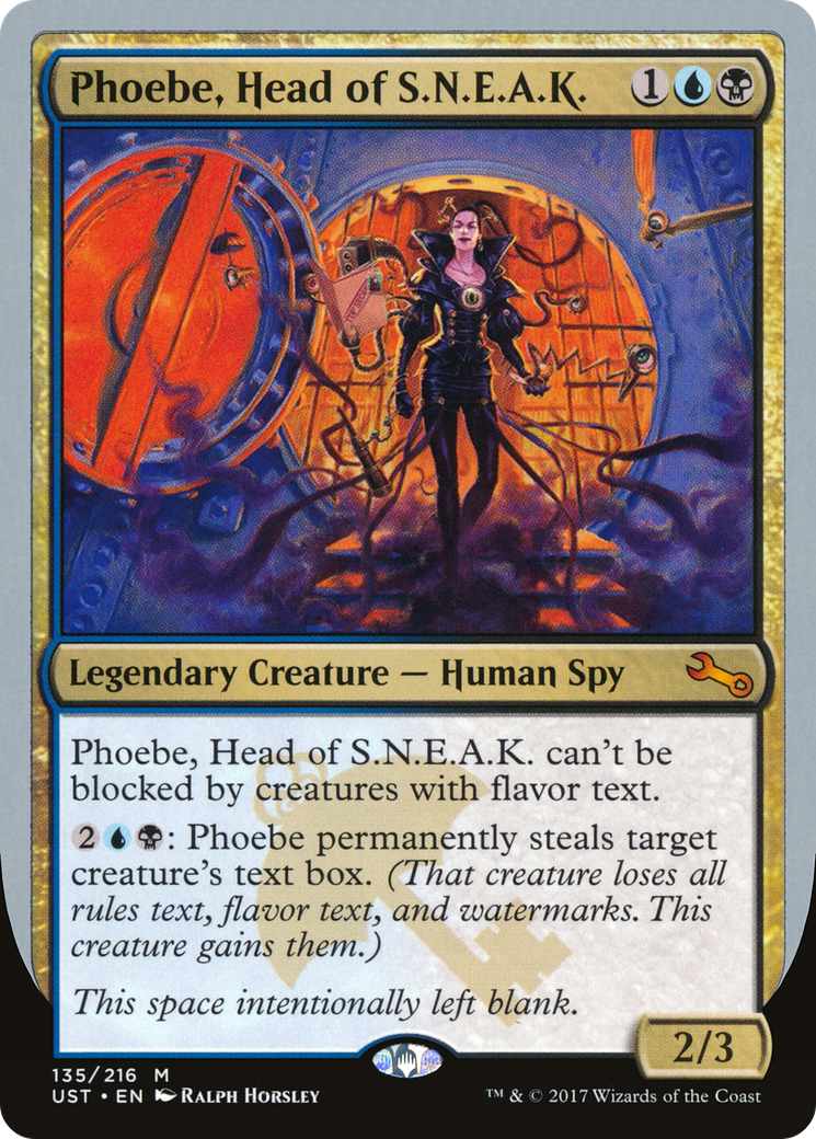 Phoebe, Head of S.N.E.A.K. (UST-135) - Unstable - Premium MTG Single from Wizards of the Coast - Just $0.09! Shop now at Game Crave Tournament Store