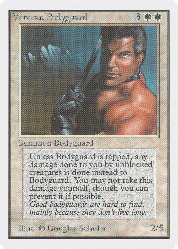 Veteran Bodyguard (2ED-042) - Unlimited Edition - Premium MTG Single from Wizards of the Coast - Just $10! Shop now at Game Crave Tournament Store