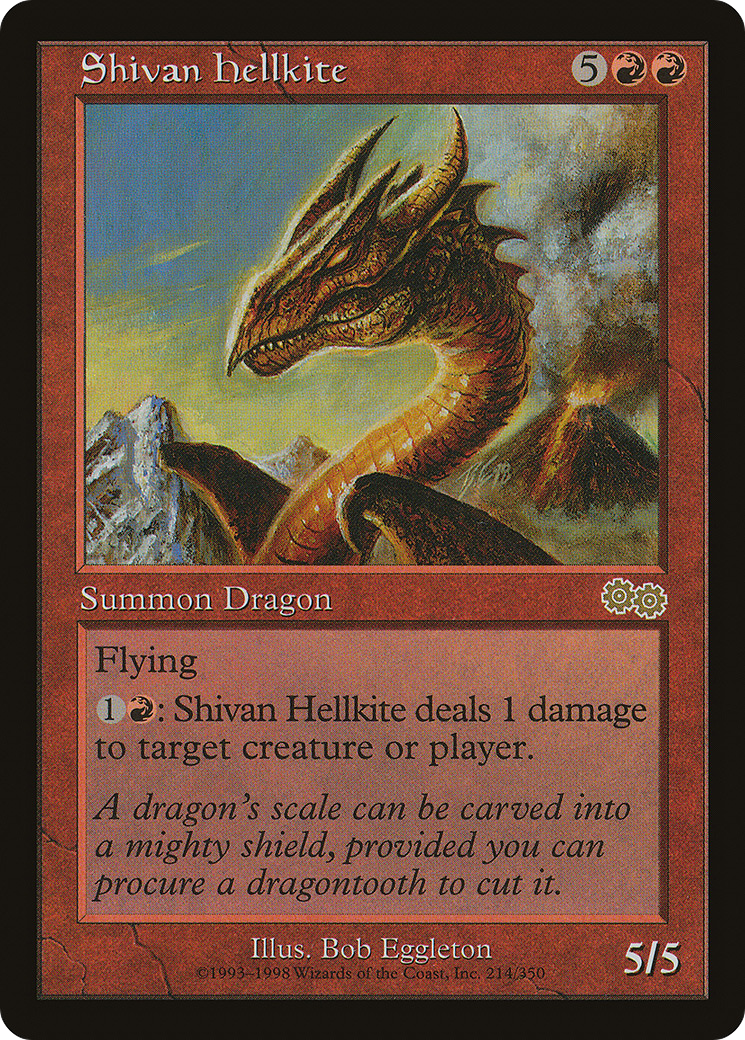 Shivan Hellkite (USG-214) - Urza's Saga - Premium MTG Single from Wizards of the Coast - Just $1.07! Shop now at Game Crave Tournament Store
