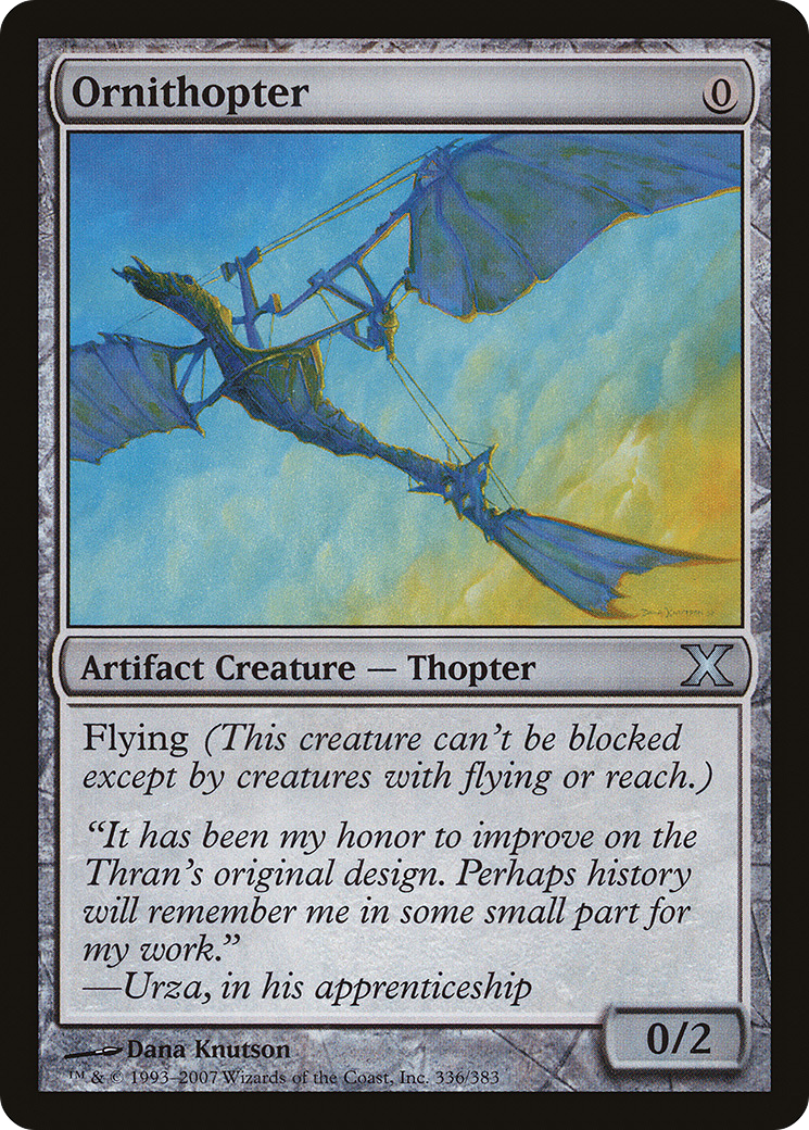 Ornithopter (10E-336) - Tenth Edition - Premium MTG Single from Wizards of the Coast - Just $0.46! Shop now at Game Crave Tournament Store