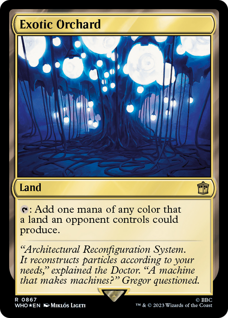 Exotic Orchard (WHO-867) - Doctor Who Foil - Premium MTG Single from Wizards of the Coast - Just $0.95! Shop now at Game Crave Tournament Store
