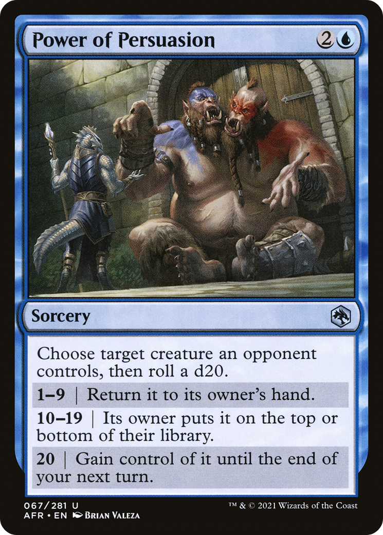 Power of Persuasion (AFR-067) - Adventures in the Forgotten Realms - Premium MTG Single from Wizards of the Coast - Just $0.25! Shop now at Game Crave Tournament Store