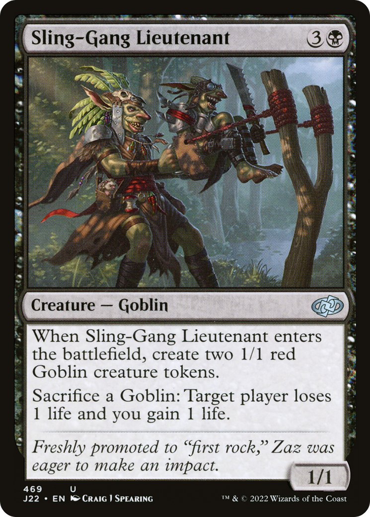 Sling-Gang Lieutenant (J22-469) - Jumpstart 2022 - Premium MTG Single from Wizards of the Coast - Just $0.25! Shop now at Game Crave Tournament Store