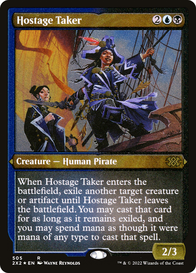 Hostage Taker (2X2-505) - Double Masters 2022 Etched Foil - Premium MTG Single from Wizards of the Coast - Just $0.92! Shop now at Game Crave Tournament Store
