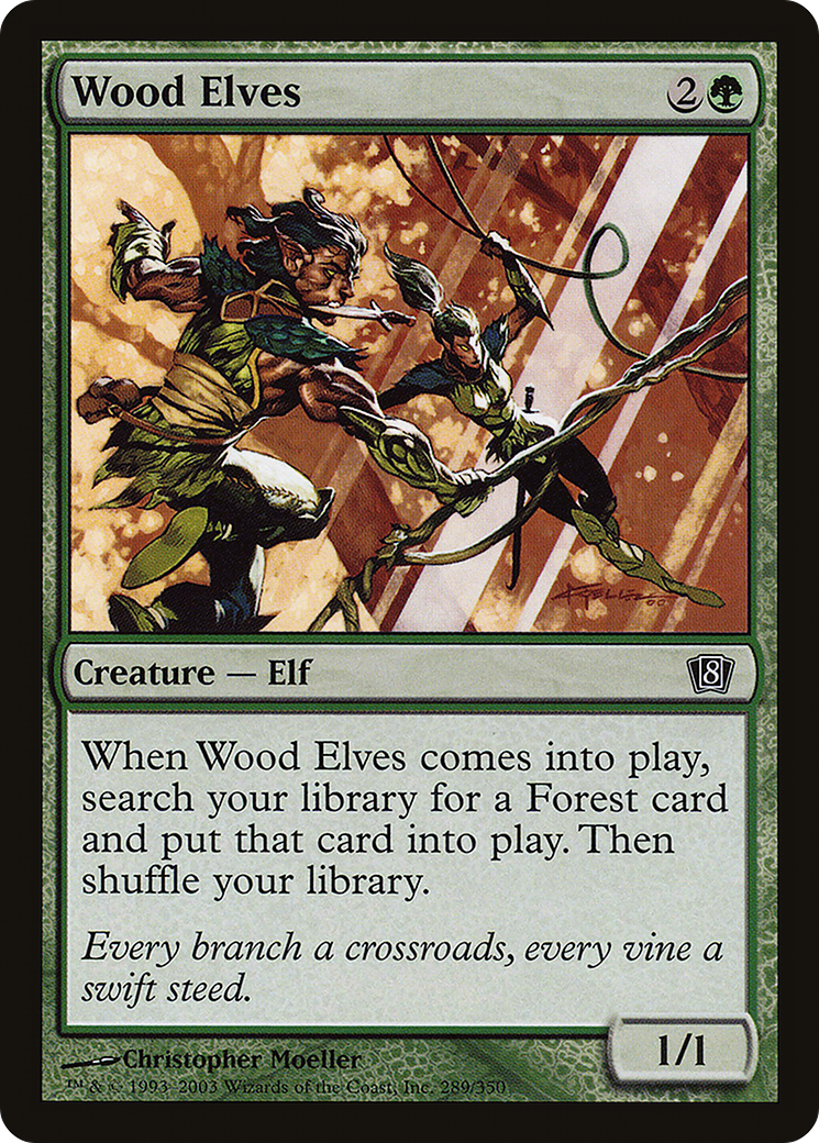 Wood Elves (8ED-289★) - Eighth Edition Foil - Premium MTG Single from Wizards of the Coast - Just $0.99! Shop now at Game Crave Tournament Store