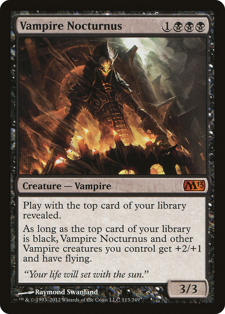 Vampire Nocturnus (M13-113) - Magic 2013 Foil - Premium MTG Single from Wizards of the Coast - Just $5.81! Shop now at Game Crave Tournament Store