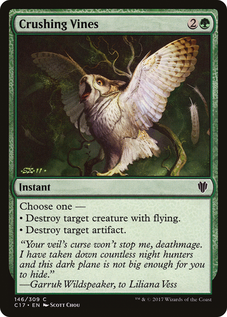 Crushing Vines (C17-146) - Commander 2017 - Premium MTG Single from Wizards of the Coast - Just $0.08! Shop now at Game Crave Tournament Store