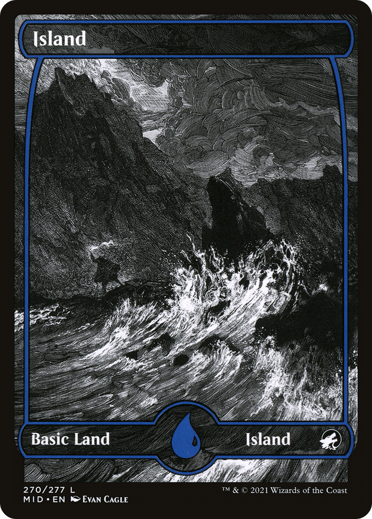 Island (MID-270) - Innistrad: Midnight Hunt: (Full Art, Showcase) - Premium MTG Single from Wizards of the Coast - Just $0.09! Shop now at Game Crave Tournament Store