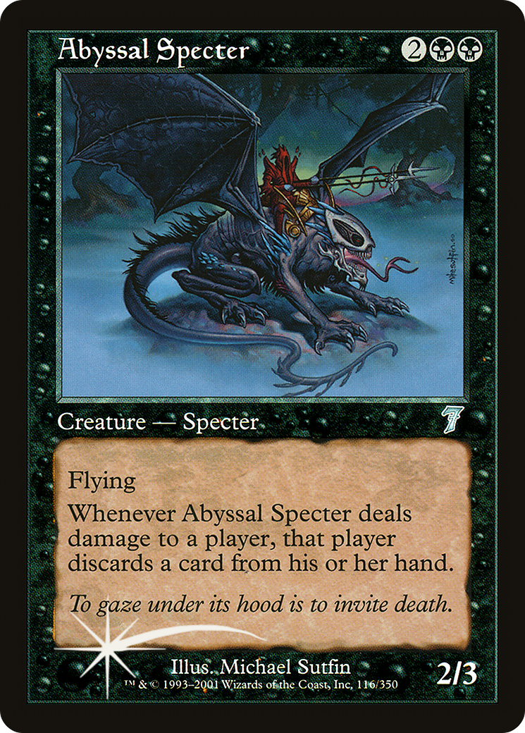 Abyssal Specter (7ED-116★) - Seventh Edition Foil - Premium MTG Single from Wizards of the Coast - Just $2.24! Shop now at Game Crave Tournament Store