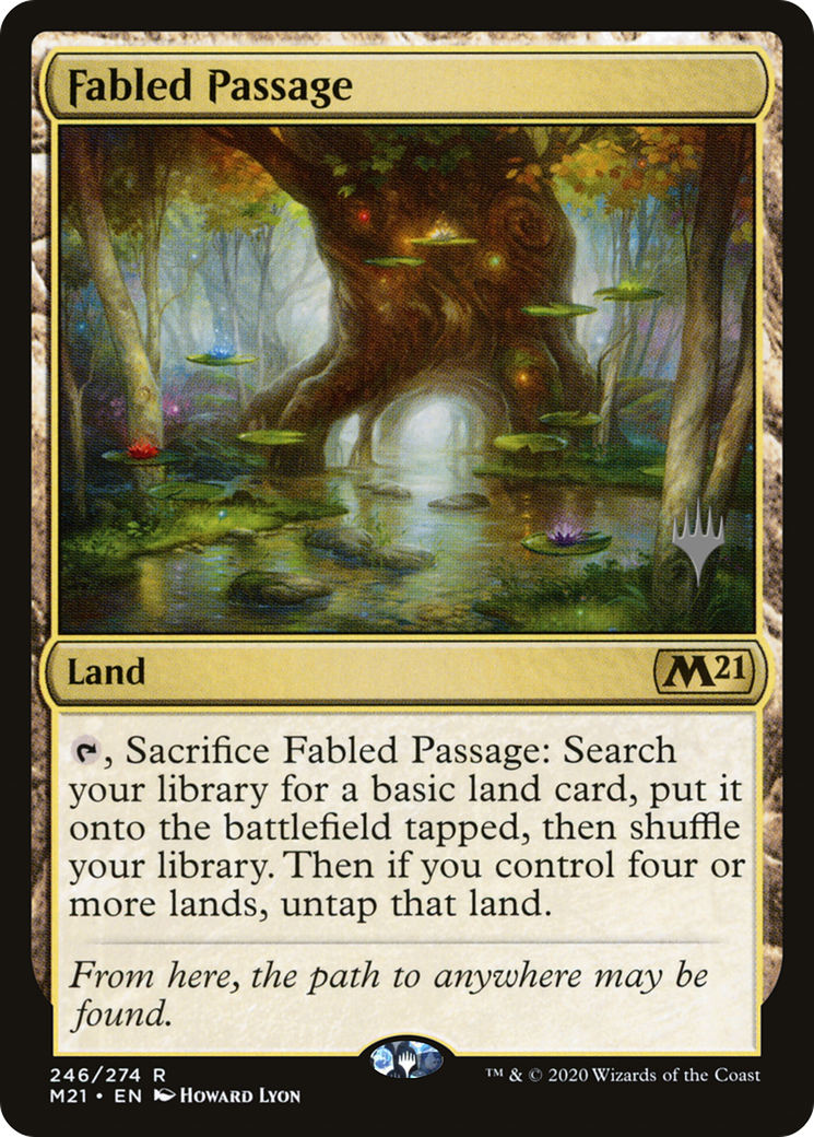 Fabled Passage (PM21-246P) - Core Set 2021 Promos Foil - Premium MTG Single from Wizards of the Coast - Just $2.40! Shop now at Game Crave Tournament Store