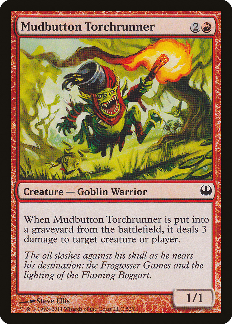 Mudbutton Torchrunner (DDG-052) - Duel Decks: Knights vs. Dragons - Premium MTG Single from Wizards of the Coast - Just $0.08! Shop now at Game Crave Tournament Store