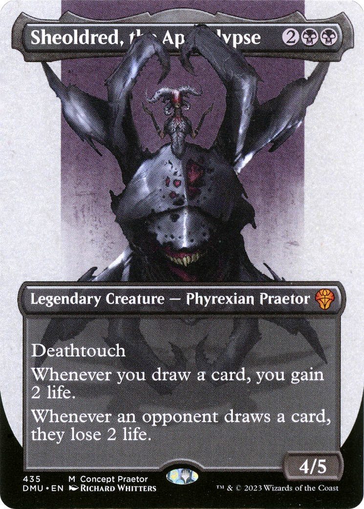Sheoldred, the Apocalypse (DMU-435) - Dominaria United (Borderless) - Premium MTG Single from Wizards of the Coast - Just $24.08! Shop now at Game Crave Tournament Store