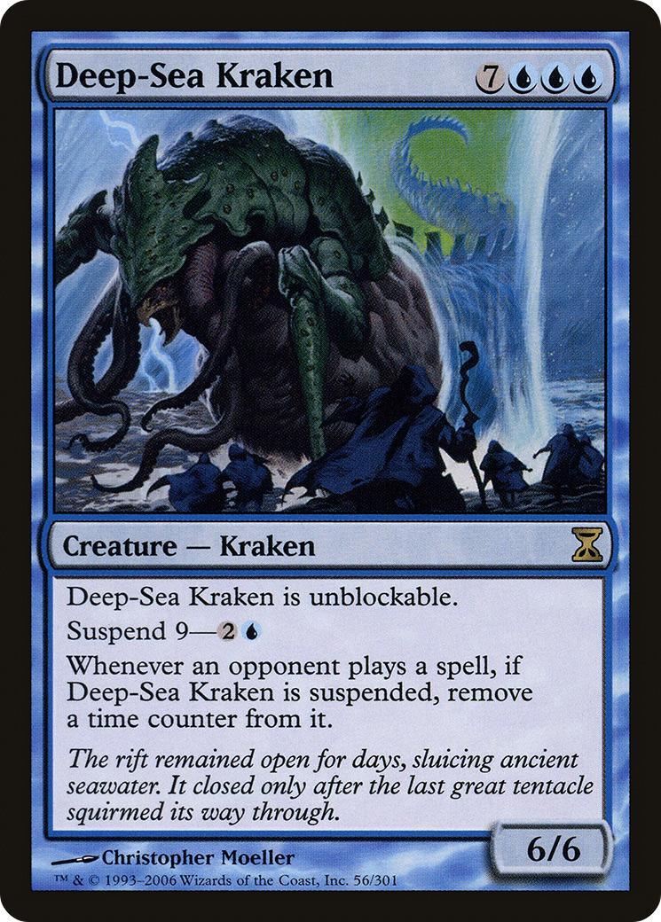 Deep-Sea Kraken (TSP-056) - Time Spiral Foil - Premium MTG Single from Wizards of the Coast - Just $13.59! Shop now at Game Crave Tournament Store