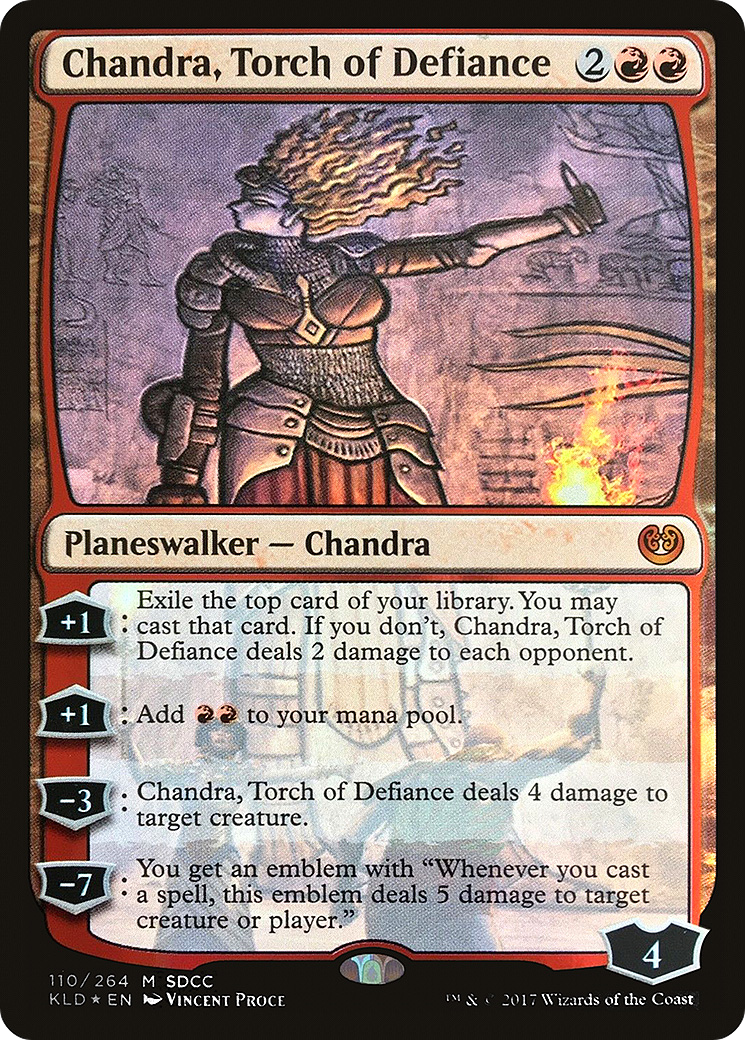 Chandra, Torch of Defiance (PS17-110) - San Diego Comic-Con 2017 Foil - Premium MTG Single from Wizards of the Coast - Just $17.24! Shop now at Game Crave Tournament Store