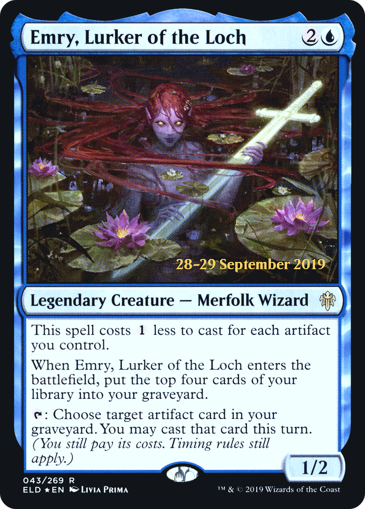 Emry, Lurker of the Loch (PELD-43S) - Throne of Eldraine Promos Foil - Premium MTG Single from Wizards of the Coast - Just $3.50! Shop now at Game Crave Tournament Store