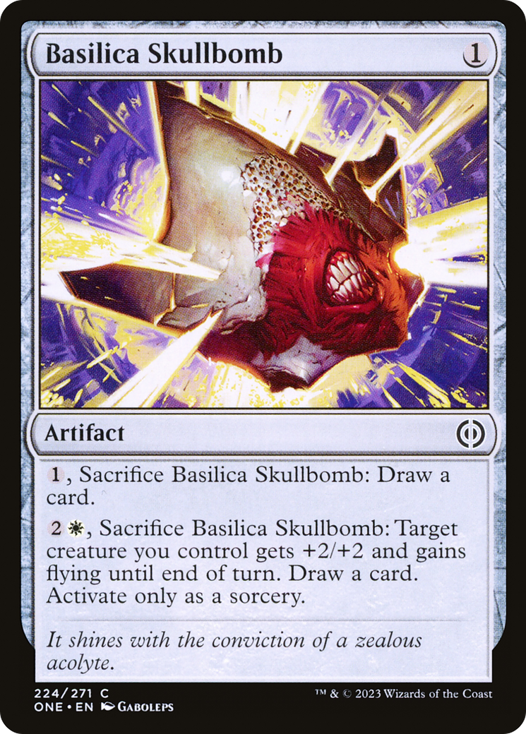 Basilica Skullbomb (ONE-224) - Phyrexia: All Will Be One - Premium MTG Single from Wizards of the Coast - Just $0.08! Shop now at Game Crave Tournament Store
