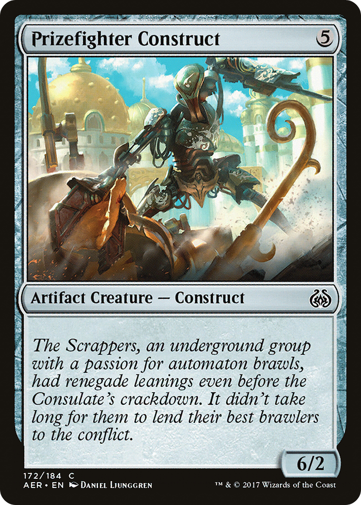 Prizefighter Construct (AER-172) - Aether Revolt Foil - Premium MTG Single from Wizards of the Coast - Just $0.08! Shop now at Game Crave Tournament Store