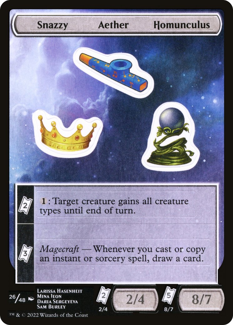 Snazzy Aether Homunculus (SUNF-026) - Unfinity Sticker Sheets - Premium MTG Single from Wizards of the Coast - Just $0.08! Shop now at Game Crave Tournament Store