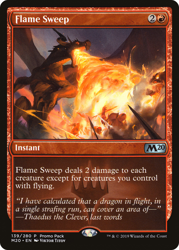 Flame Sweep (PM20-139) - Core Set 2020 Promos - Premium MTG Single from Wizards of the Coast - Just $0.23! Shop now at Game Crave Tournament Store