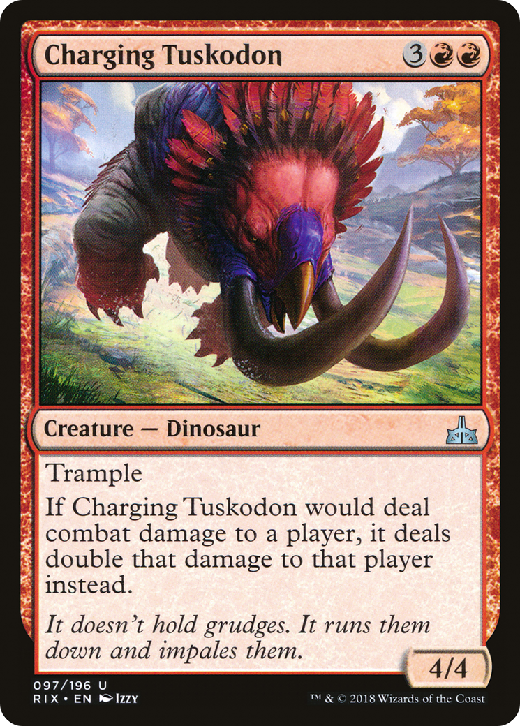 Charging Tuskodon (RIX-097) - Rivals of Ixalan Foil - Premium MTG Single from Wizards of the Coast - Just $0.27! Shop now at Game Crave Tournament Store