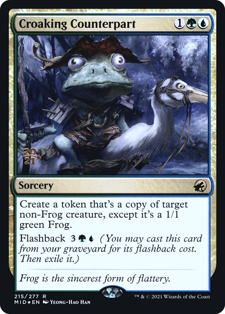 Croaking Counterpart (PMID-215S) - Innistrad: Midnight Hunt Promos Foil - Premium MTG Single from Wizards of the Coast - Just $0.23! Shop now at Game Crave Tournament Store